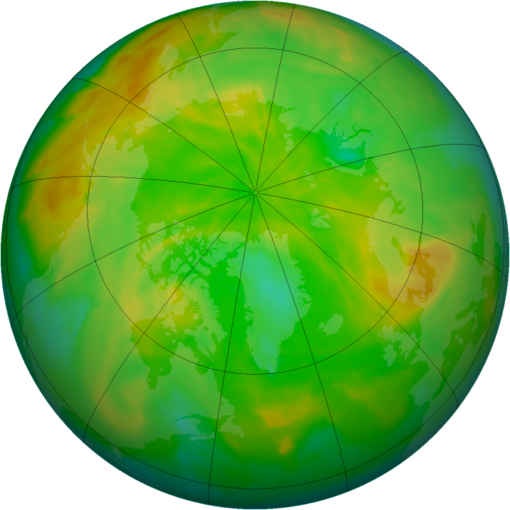 Arctic ozone map for 02 June 2012